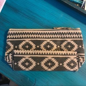 Tribal pattern makeup bag